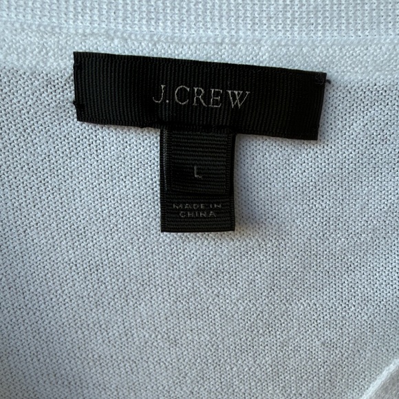 J. Crew White Ladies Button-Up Women's Sweater - Picture 2 of 9